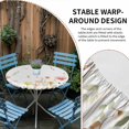 thumbnail image 5 of Spring Wildflowers Fitted Tablecloth with Elastic Edged, Round Table Cloth for Dining Table, Watercolor Rustic Flowers Floral Leaves Waterproof Oil Proof Table Cover for Indoor Outdoor 45"-54", 5 of 8