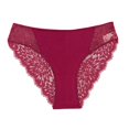 thumbnail image 1 of Gibobby Calzones para mujer sexy Ropa interior sexy de cintura para mujer, bragas de color sólido, ropa interior de encaje, bragas para mujer(Rojo,XL), 1 of 5