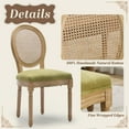 thumbnail image 4 of Dining Chairs Set of 2, Vintage Dining Chair with Round Back, Farmhouse Country Dining Chair for Kitchen, Bedroom, Hall, 4 of 9