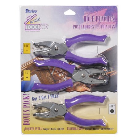 Darice 1201-14 Value Pack Circle Hole Punches 3-Piece