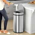 thumbnail image 3 of iTouchless Stainless Steel Sensor Trash Can with AbsorbX Odor Control 13 gallon Silver IT13HX, 3 of 7