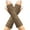 Khaki, variant on TERGAYEE Fingerless Warm Gloves,Women's Rhombus Knitted Wool Gloves Winter Warm And Versatile Half-finger Wristbands Extended Fingerless Arm Sleeves