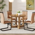 thumbnail image 2 of Modern Dining Ensemble with Circular Table | Suitable for Family Gatherings | MDF and Wooden MDF Structure | Resolves Assembly Hiccups, 2 of 6