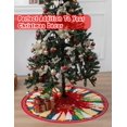 thumbnail image 3 of Christmas Tree Skirt 48 Inch, Red Christmas Tree Skirt with Christmas Tree and Star Design, Thick Flannel Fabric, Xmas Tree Skirt for Holiday Decorations, 3 of 6