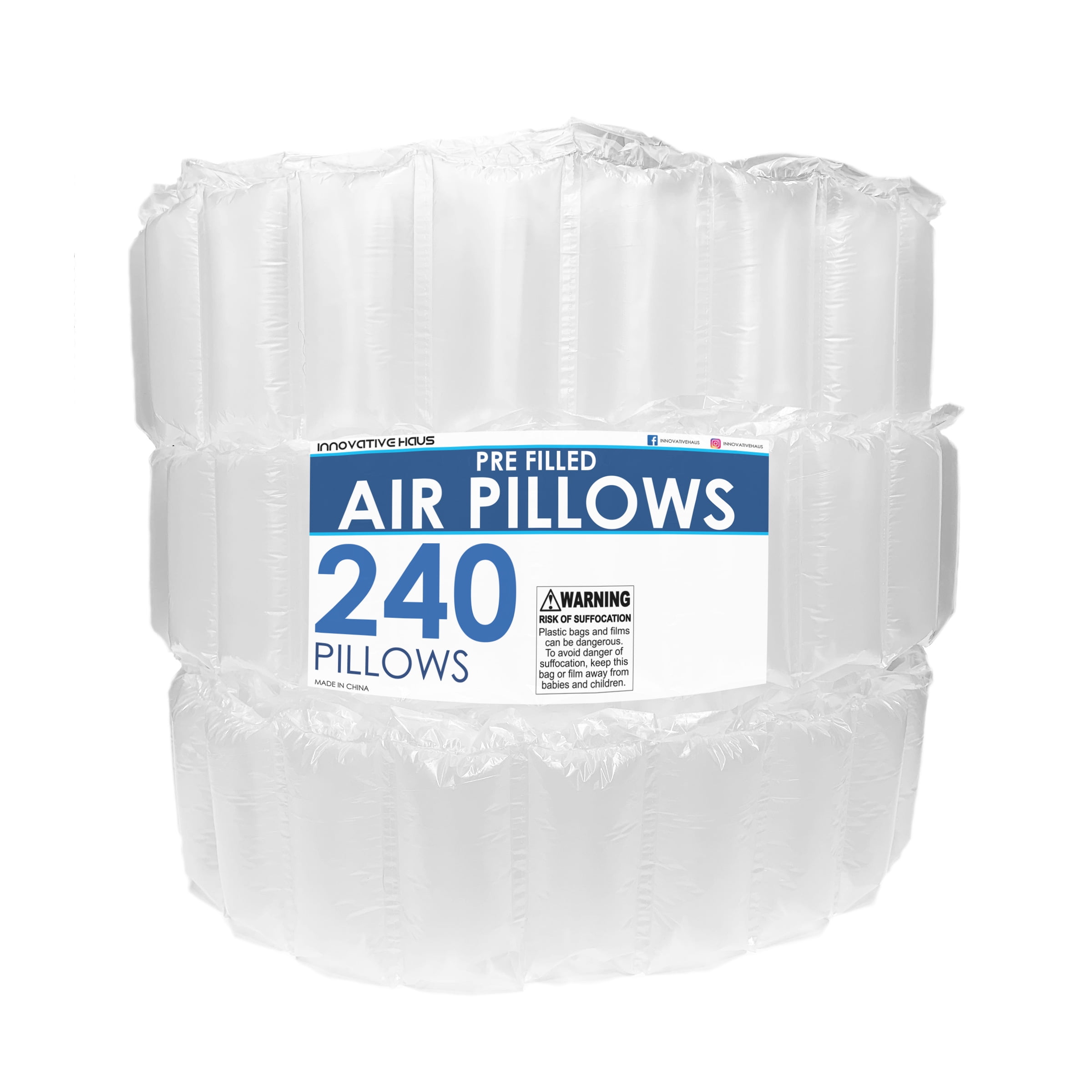 Innovative Haus 240 Count 4x8 Air Pillows for Filling Void in Package