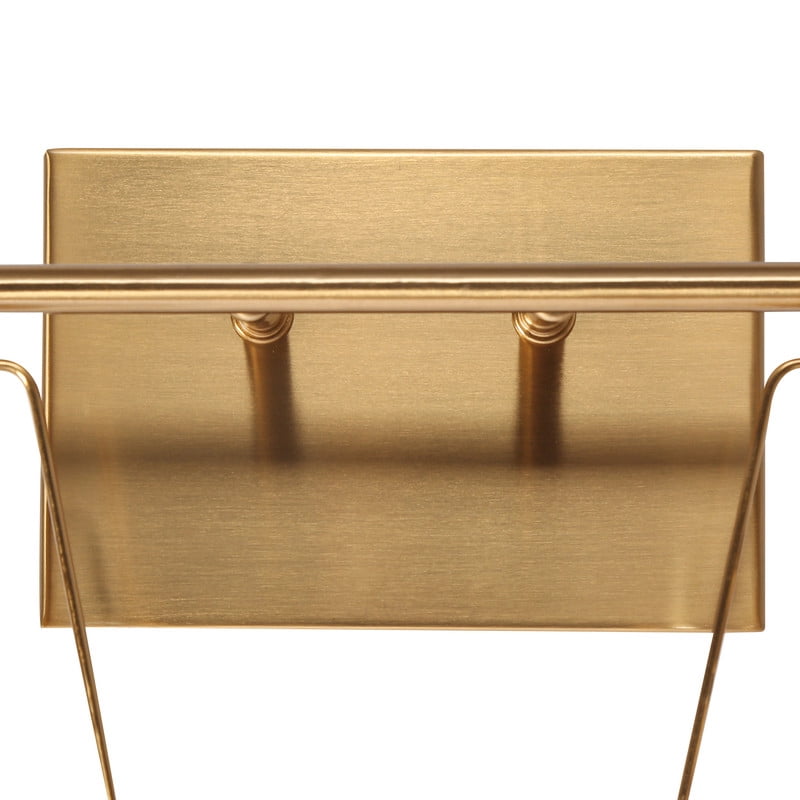 LNC 2-Light Bathroom Vanity Light with Clear Glass Shades,Modern Polished Gold Finishes