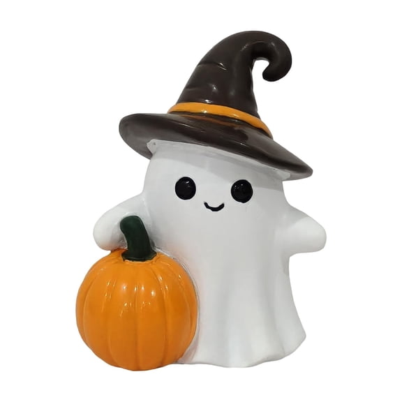 GHIIYER Halloween Resin Figurine Ornament Cute Ghost Desk Decor Party Supplies for Party Decor Desktop Shelf Display
