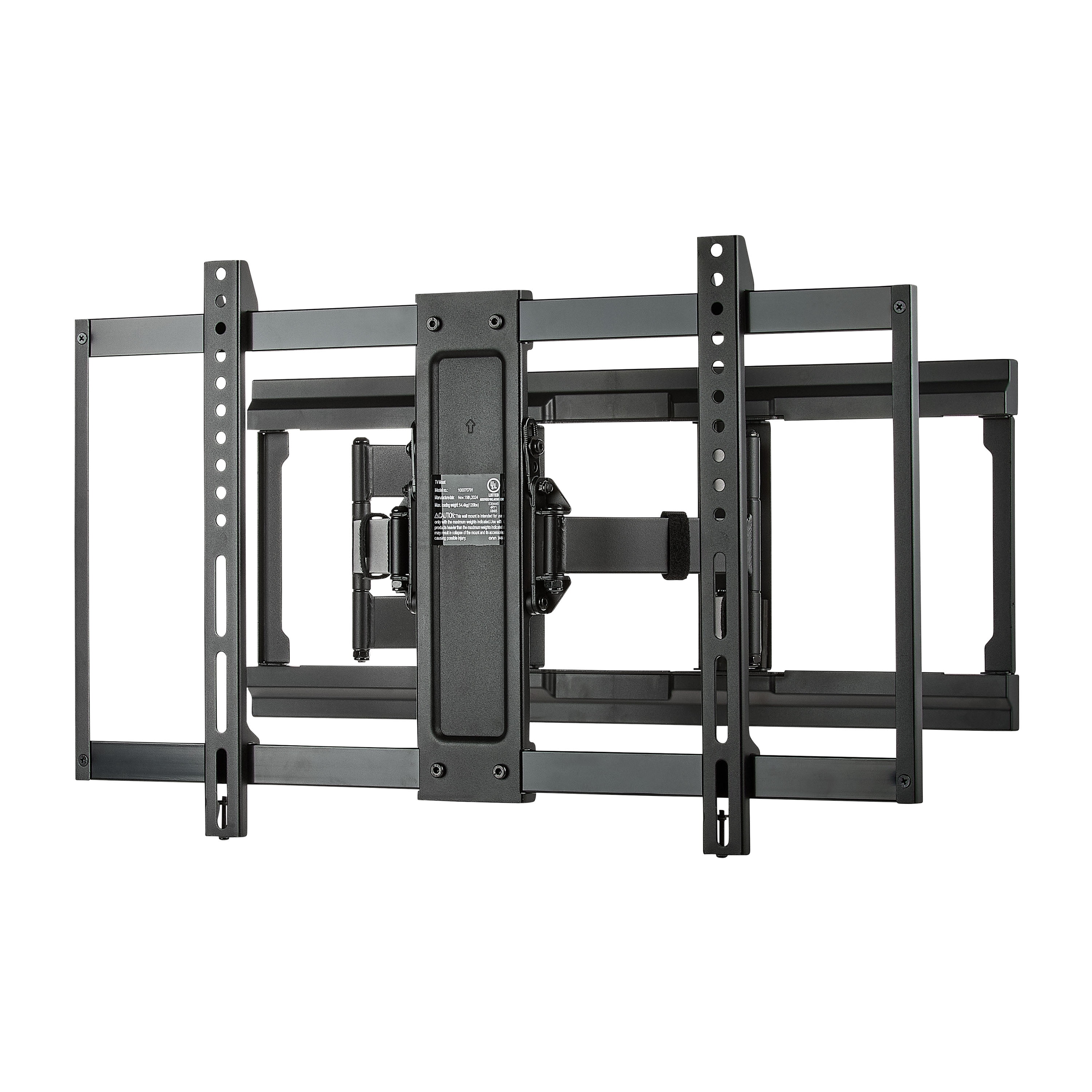 onn Ultra-slim Full Motion TV Wall Mount for 50" to 86" TVs, UL Listed, swivel ±45°, up to +5°/-20° Tilting