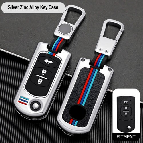 Car Key Fob Cover Case Protector Zinc Alloy Flip Car Remote Key Fob Shell Case Cover For MAZDA 2 3 5 6 RX8 MX5