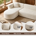 thumbnail image 5 of Timbernest 109" Modular Sectional Sofa, L-Shape Boneless Cloud Couch with Deep Seat, Chenille White (Left Facing Chaise), 5 of 9