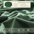 thumbnail image 2 of Pure Era Queen Size Flat Sheet/Top Sheet Only  100% Jersey CottonSuper Soft Breathable(1-Pack,Solid Green), 2 of 6