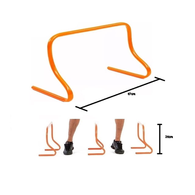 Paquete de vallas para obstáculos, 4 unidades, para entrenamiento de agilidad, 24 cm de altura