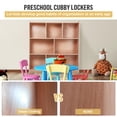 thumbnail image 2 of 8-Compartment Solid Wood Storage Cabinet, Kids Book Shelf, Kids Toy Storage Organizer for Classrooms, Daycare Cubby, with 4 Casters, 2 Storage Boxes for Home, School, Kindergarten, 2 of 6