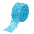 thumbnail image 1 of Unique Bargains Lace Trim 10 Yards 1.6 Inch Flower Elastic Lace Ribbons for Package Decoration Wedding Headbands Sea Blue, 1 of 5