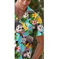 thumbnail image 6 of Funny Tropical Opossum Hawaiian Shirts for Men Casual Opossum Womens Hawaiian Shirt for Men Hawaiian Shirts Short Sleeve, 6 of 7