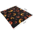 thumbnail image 4 of Black Halloween Pumpkin Faces Blanket,Comfortable Soft Flannel Throw Blanket,All Season,Warm Lightweight Blankets for Sofa Bed Couch Living Room Chair,50"x60", 4 of 4