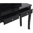 thumbnail image 5 of Topbuy Removable Tri-folding Mirror Vanity Table Unit Makeup Set w/  Stool & 4 Drawers Black, 5 of 6