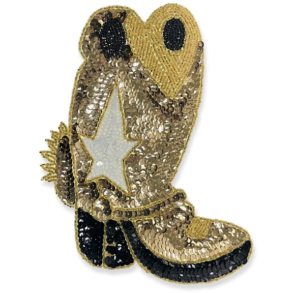 Expo Int'l Cowboy Boot Sequin Applique