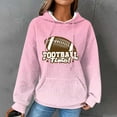 thumbnail image 2 of 1/4 Zip Pullover Women Winter Comfy Hooded Long Sleeve Mitten- Drop Shoulder with Pocket Graphic Hoodie Cotton Hoodies Sweatshirts(Hot Pink,S), 2 of 4