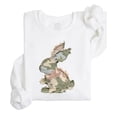 thumbnail image 4 of Ink-Printed Camo Bunny Easter Sweatshirt for Women Teens Girls Spring Pullover White Sweatshirt Adult Medium, 4 of 7