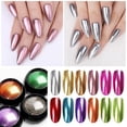 thumbnail image 2 of 1 caja de polvo de purpurina para espejo de uñas, polvo metálico colorido, efecto de Metal, purpurina dorada para uñas, esmalte de Gel UV, polvo de copos de cromo Dengxun unisex, 2 of 2