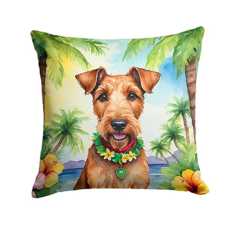 Irish Terrier Luau Throw Pillow 18 in x 18 in