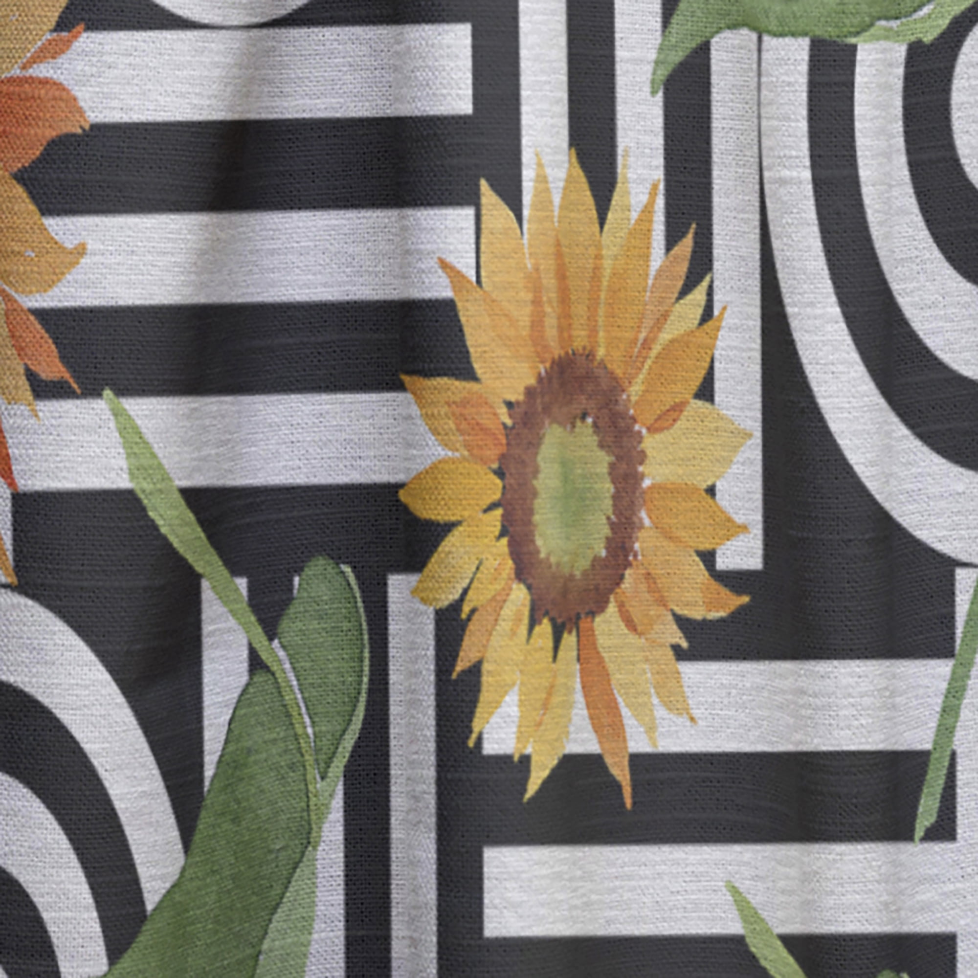 Designart 'Floral Botanical Retro XIV' Mid-Century Modern Curtain Panel