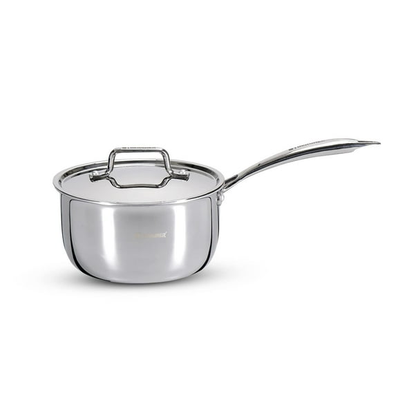 Tripro Triply Silver Stainless Steel Saucepan With Stainless Steel Lid 16 Cm, 1.75 Liters | Induction Base