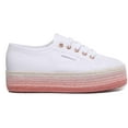 thumbnail image 2 of Superga 2790 Cotcolorpew Women's Lace Up Coloured Rope Platform Shoes In White Size 10.5, 2 of 6