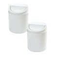thumbnail image 1 of Oleegame 2PC Trashcans For Bedroom Mini Tabletop Trash Cans Can Mini Room Creative Cover Kitchen Living Waste Kitchen Restaurant Bar White, 1 of 9