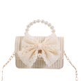 thumbnail image 1 of xiaxaixu Ladies Simple Bowknot Straw Bag Portable Dual-purpose Holiday Photo Versatile Messenger Bag, 1 of 6