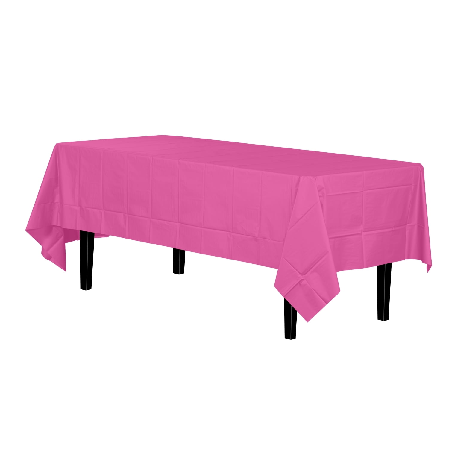 Party Table Cloth Plastic Rectangular 54 X 108 Inch Pink 1ct BRAND NEW 