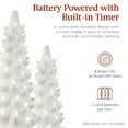 thumbnail image 5 of Best Choice Products Set of 3 XL Pre-Lit Hand-Painted Ceramic Tabletop Christmas Trees w/Warm White Lights  White, 5 of 7