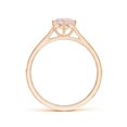 thumbnail image 2 of ANGARA Natural Six Prong-Set Round Morganite Cathedral Engagement Ring in 14K Rose Gold for Women | Birthday, Anniversary, Jewelry Gift for Women | Natural Morganite Ring, 2 of 7