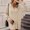 Beige, variant on Lilgiuy Women's Solid Color Casual Button Knit Medium Long Coat Sweater Casual V-neck Womenfor School College Library