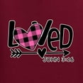 thumbnail image 6 of Wild Bobby, Loved John 3:16 Inspirational/Christian Unisex Graphic Hoodie Sweatshirt, Maroon, Small, 6 of 6
