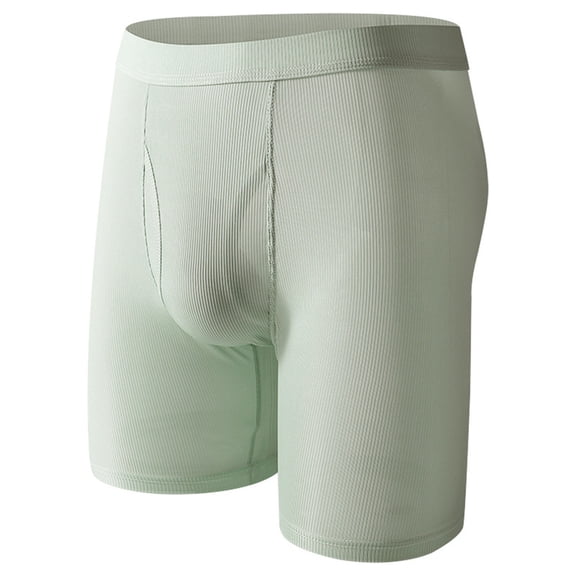LNWUY Men's Ice Silk Light Breathable Quick-Dry, Stretchy Underpants Comfort Sports Running Home Boxer Briefs Green XL