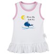thumbnail image 2 of iDzn Dream Big Little One Funny Dresses For Baby, Newborn Babies Skirts, Infant Princess Dress, 0-24M Kids Graphic Clothes (White Sleeveless Dresses, 0-6 Months), 2 of 4