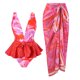 thumbnail image 1 of Gibobby Conjunto de bikini para mujer Traje de baño de 2 piezas con tirantes sexy para mujer(Rosa caliente,G), 1 of 5