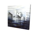 thumbnail image 1 of Gray city with blue clouds - 36"x36" canvas - Print on demand, 1 of 5