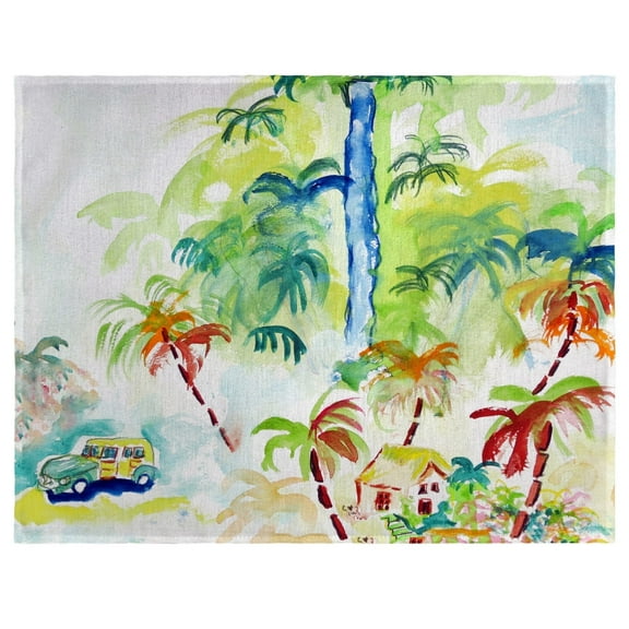 Betsy Drake PM821 14 x 18 in. Colorful Palms Place Mat - Set of 4