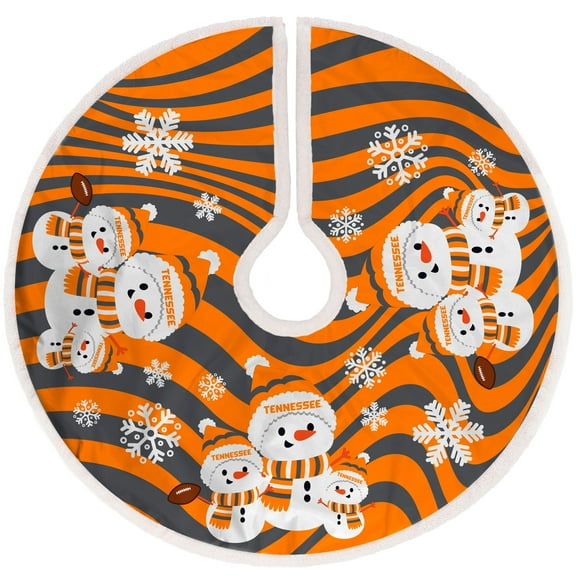 Tennessee Volunteers Snowman Sherpa Christmas Tree Skirt