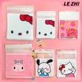 thumbnail image 4 of Bolsas de embalaje transparentes OPP con autoadhesivo para dulces, con impresión de dibujos animados, para hacer tú mismo, 100 unidades, de Hello Kitty, Mymelody, de Kawaii, 4 of 5