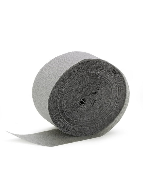 Cindus Crepe Paper Party Decorating 1.75"x81' Streamers, Dove Grey
