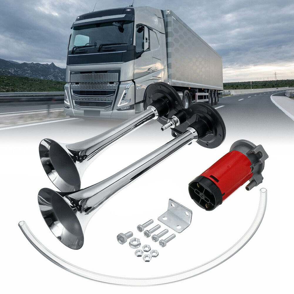 Super Loud Car Electric Horn 1000DB 12V Dual Trumpets Truck Boat Train