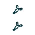 thumbnail image 3 of Qarigey Accesorio de garra para el pelo con lazo de temperamento grande para mujer, pinzas de tiburón para niñas, coleta, tocado de Color Verde 2Conjunto, 3 of 6