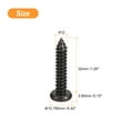 thumbnail image 2 of #12 x 1-1/4" Phillips Pan Head Self-tapping Screw, 50pack 304 Stainless Steel Round Head Wood Screw (Black), 2 of 6