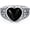 Heart Cut, variant on Vintage Black Onyx Ring 925 Sterling Silver 10 MM Oval Cut Black Onyx Retro Ring for Women Size 4-12