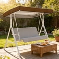 thumbnail image 1 of BotaniNest Outdoor Swing Cover Sun Shade Lightweight 210D Polyester Coating For Porch Patio Garden Swing, 1 of 4