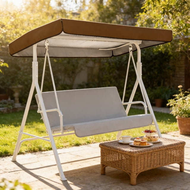 BotaniNest Outdoor Swing Cover Sun Shade Lightweight 210D Polyester Coating For Porch Patio Garden Swing